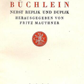 Jacobis Spinoza Büchlein (Ausgabe 1912)